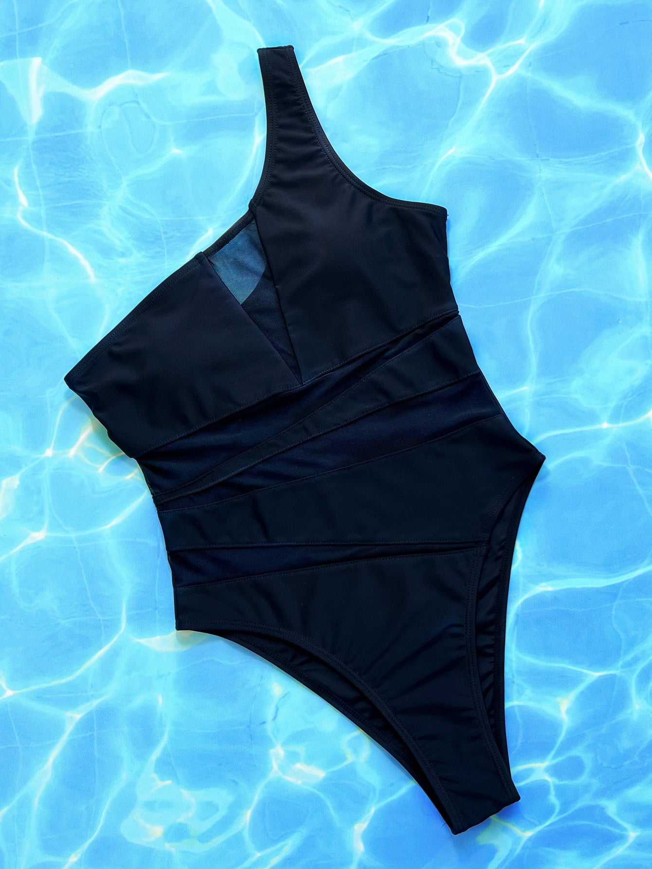 LuX De’Ore One-Shoulder Sleeveless One-Piece Swimsuit