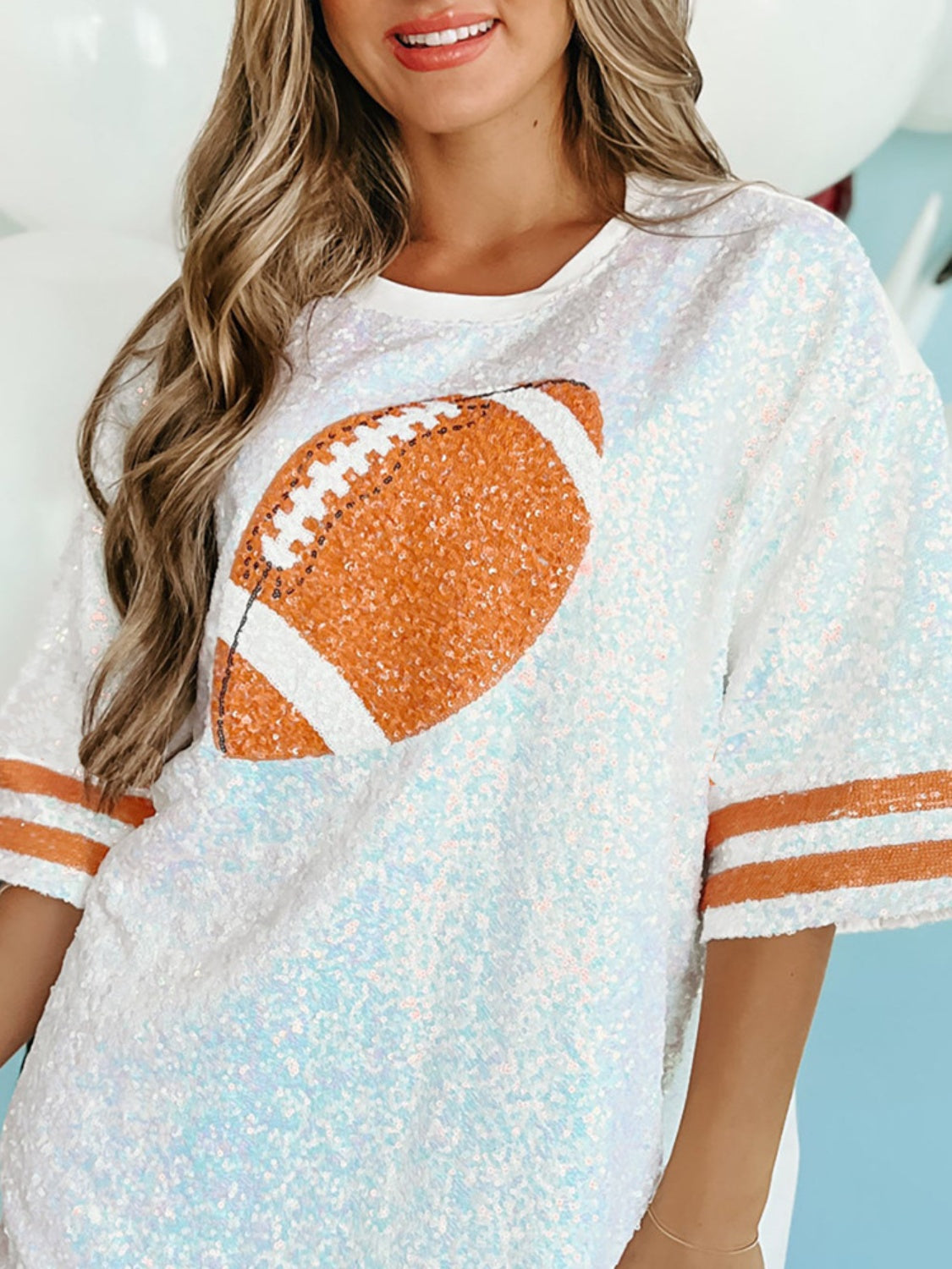 LuX De’Ore Mimi Sequin Football Oversize Dress