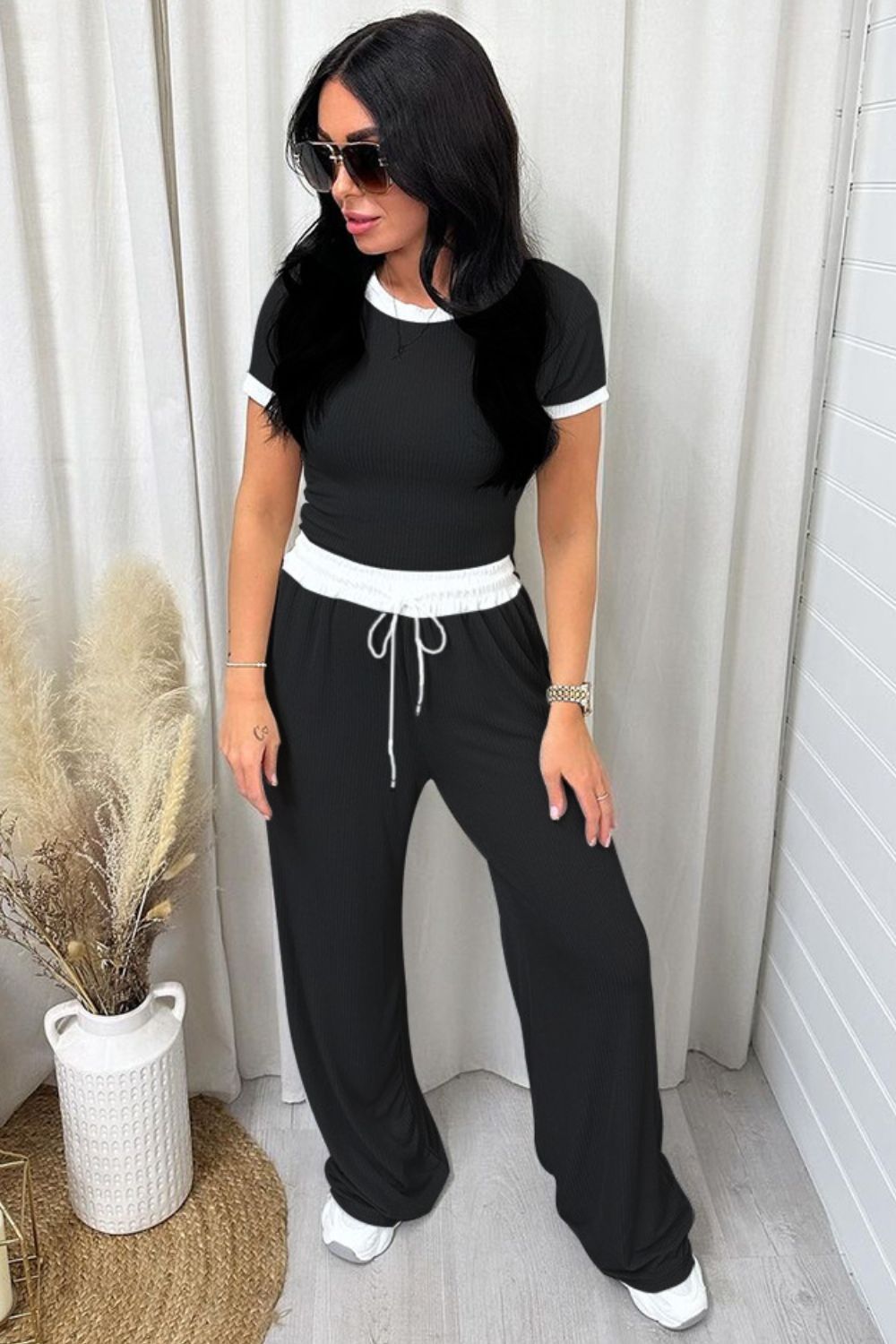 LuX De’Ore Summer Chic Top and Pants Set
