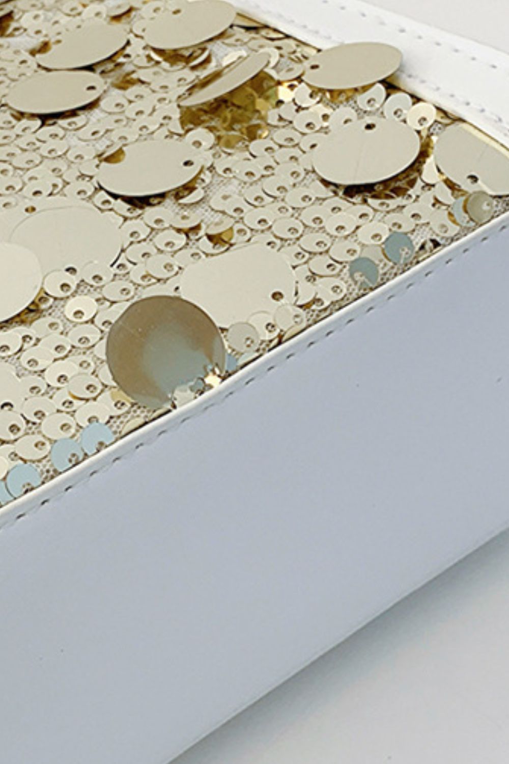 LuX De’Ore Leather Sequin Handbag