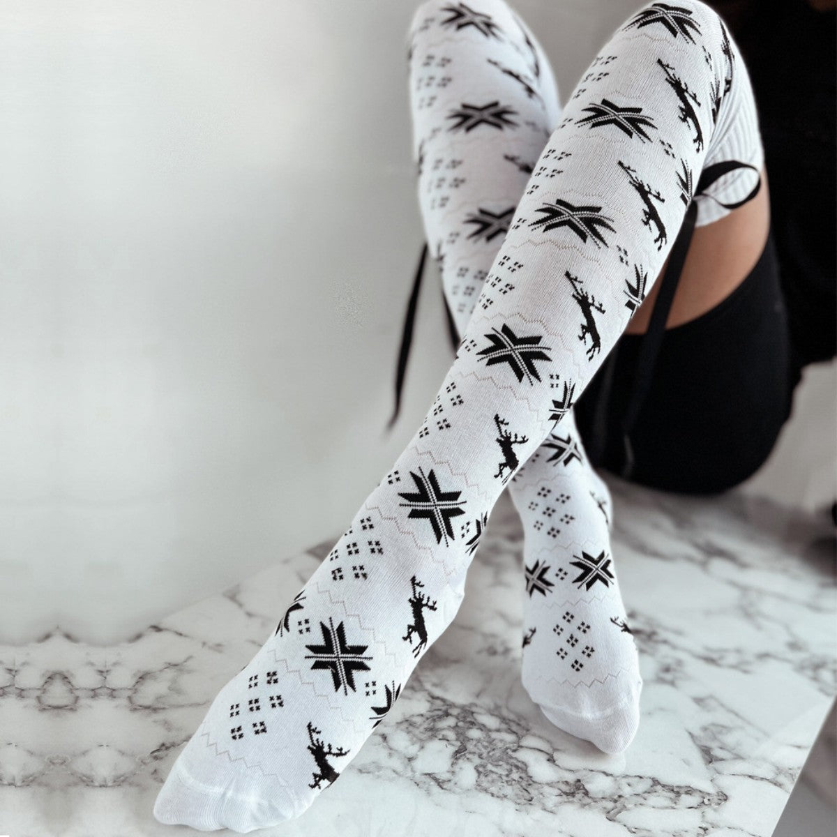 LuX De’Ore Friendsmas Collection Christmas Over Knee Tie Stocking