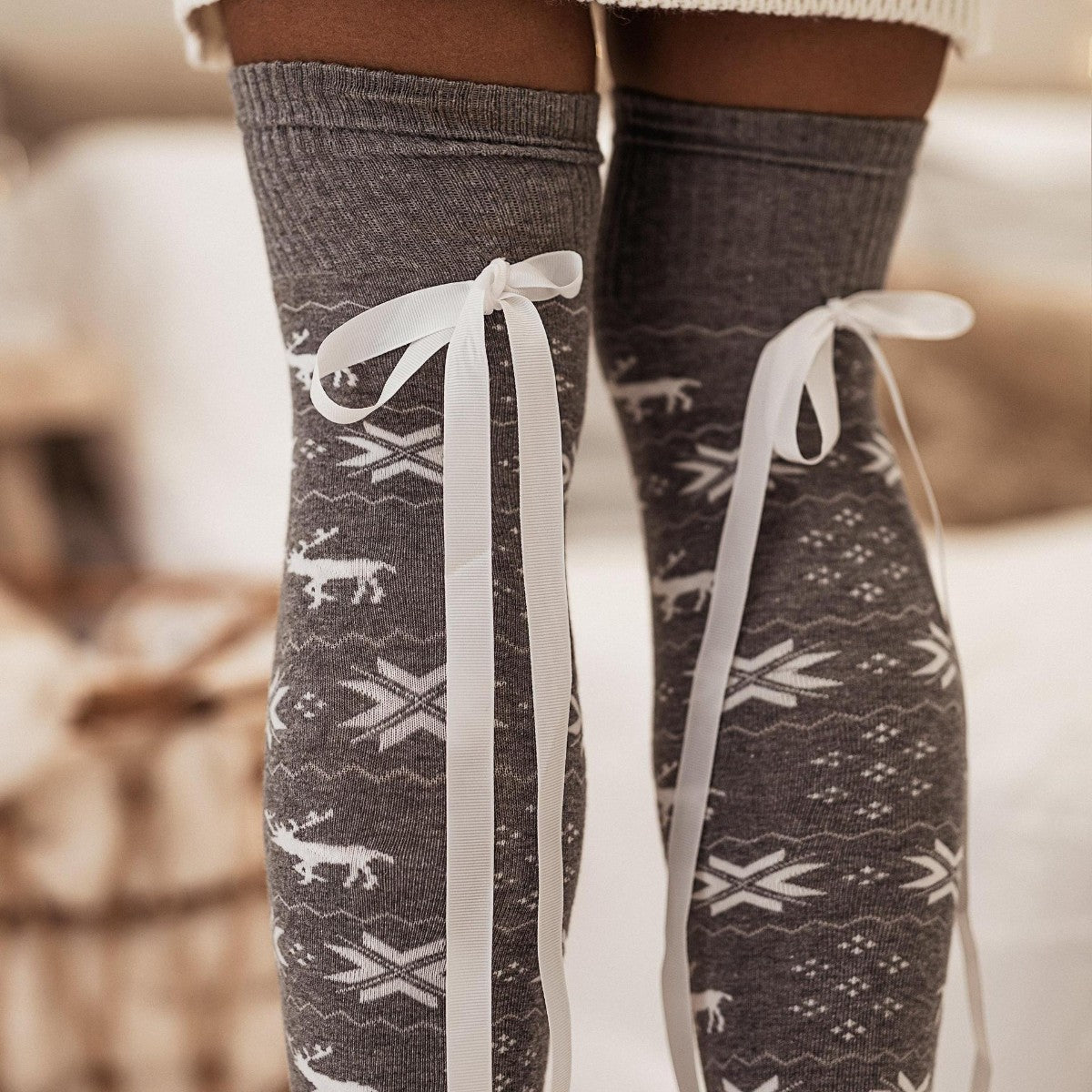 LuX De’Ore Friendsmas Collection Christmas Over Knee Tie Stocking