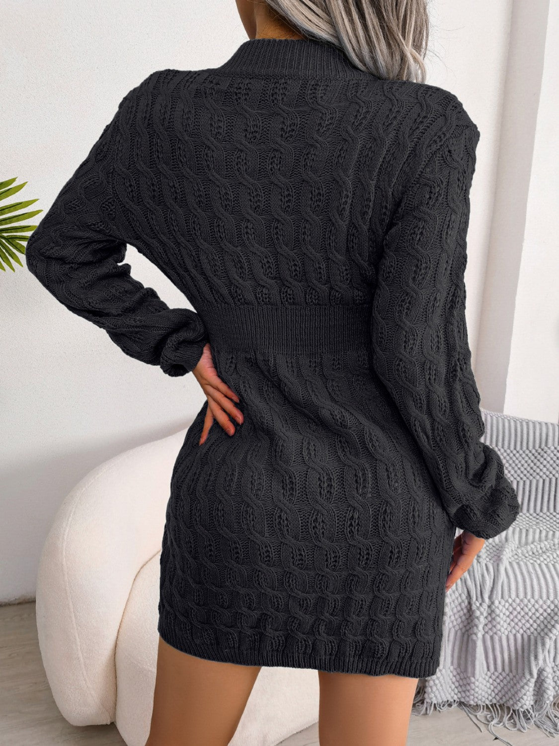 LuX De’Ore (Lana )Mini Wrap Sweater Dress