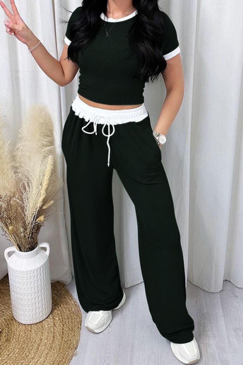 LuX De’Ore Summer Chic Top and Pants Set