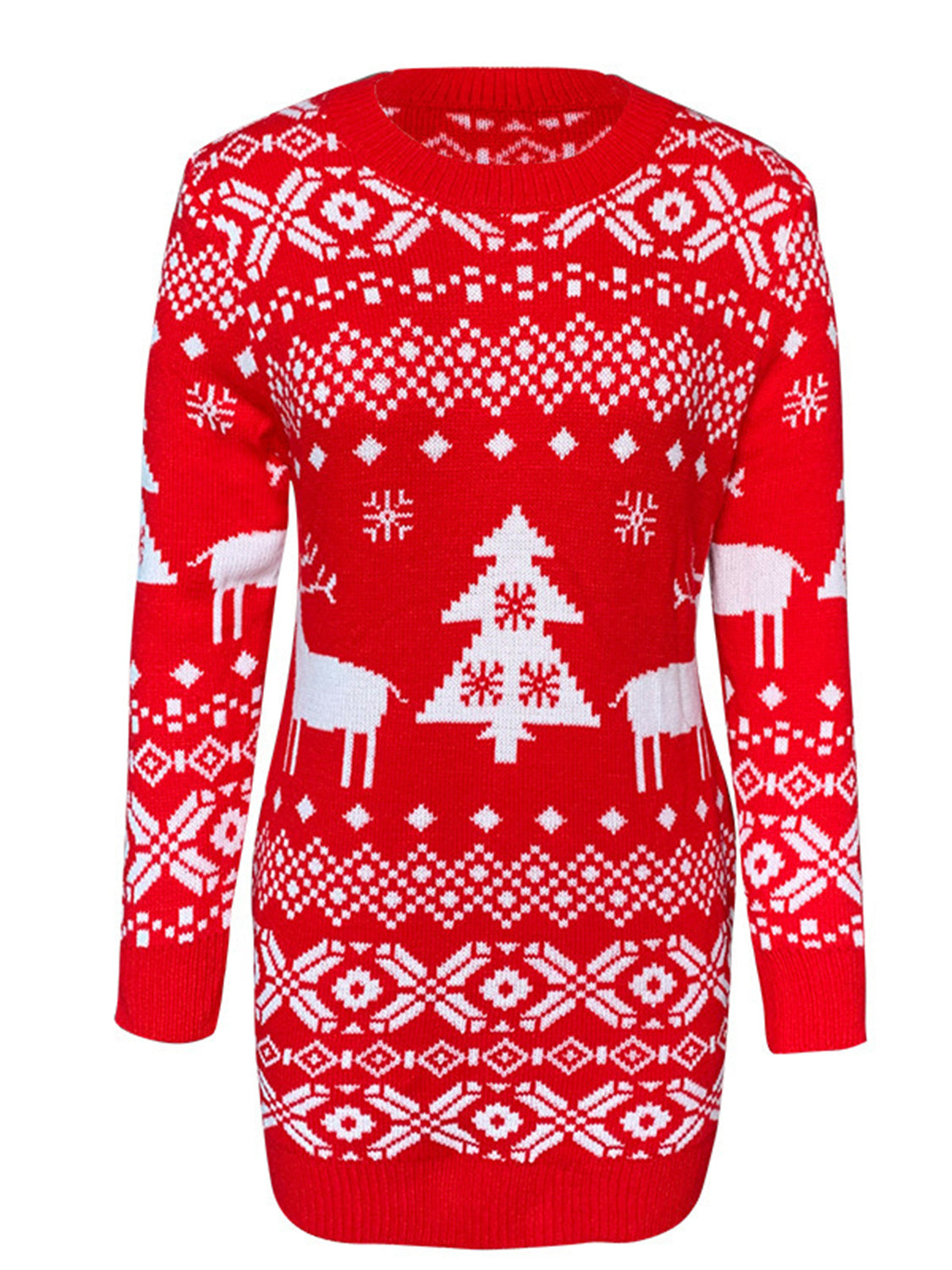 LuX De’Ore Chrissy Christmas Mini Sweater Dress