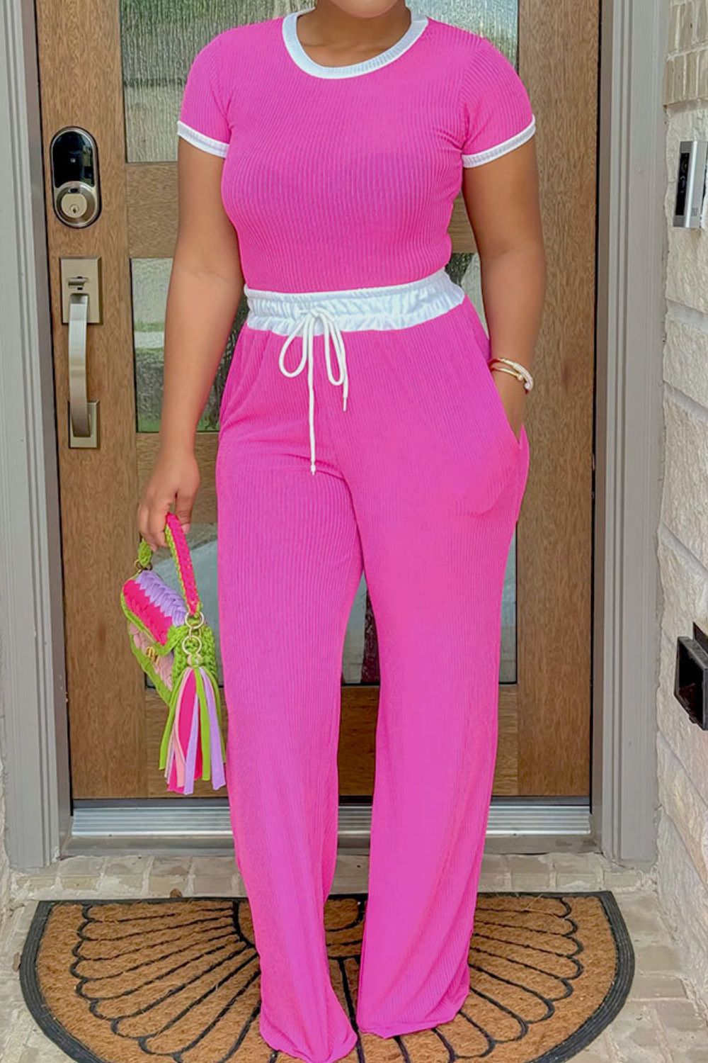 LuX De’Ore Summer Chic Top and Pants Set