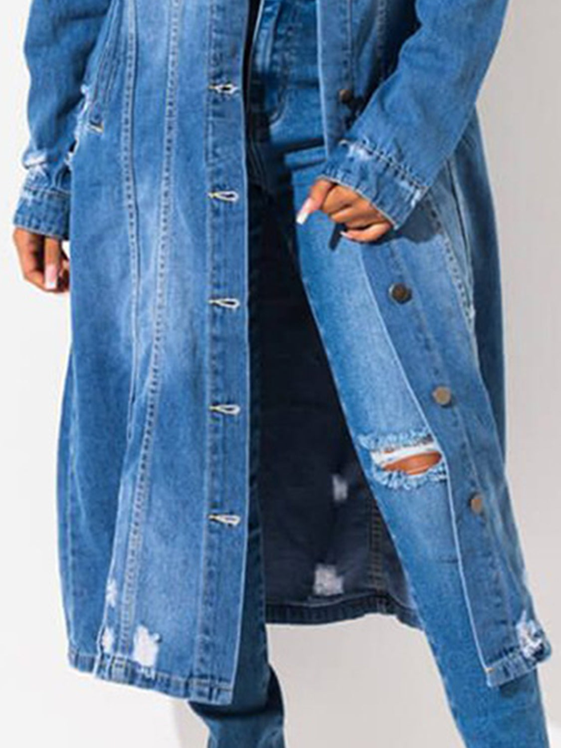 LuX De’Ore Macy Long Sleeve Denim Jacket