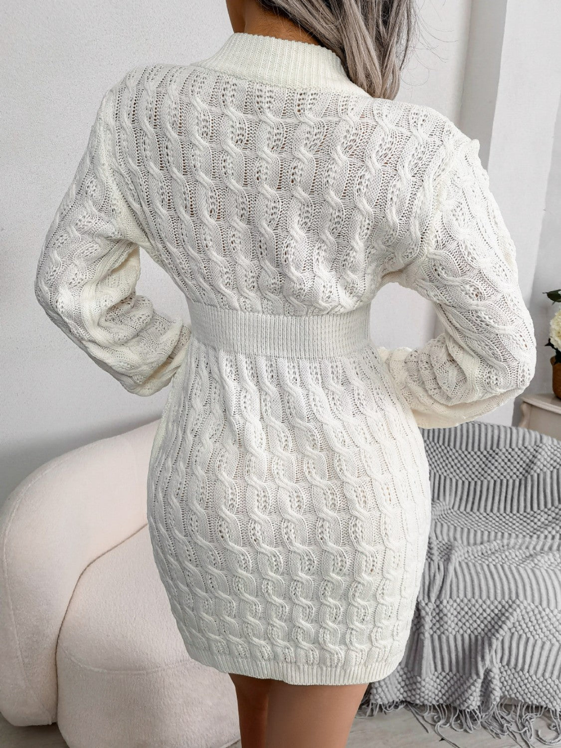 LuX De’Ore (Lana )Mini Wrap Sweater Dress